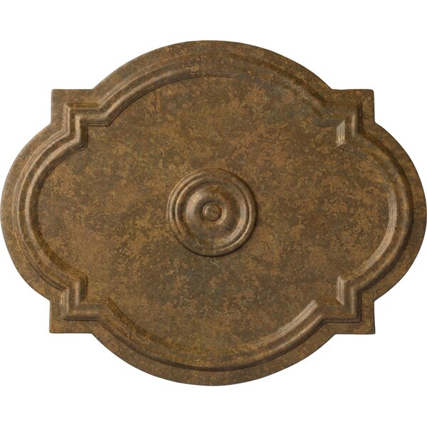 Ekena Millwork Waltz Ceiling Medallion (Fits Canopies up to 4 1/2"), 21 1/4"W x 17 3/8"H x 1"P, Rubbed Bronze CM21WARZS - main